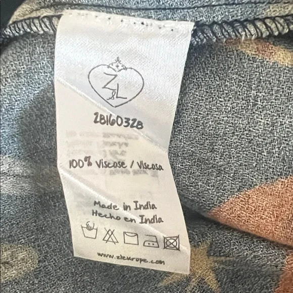 Celestial Print Bohemian Hippie Woman’s Flare Small Trousers in Blue & Orange - Picture 7 of 7